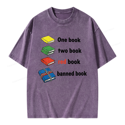 Pagewings Banned Book Unisex Washed T-shirt