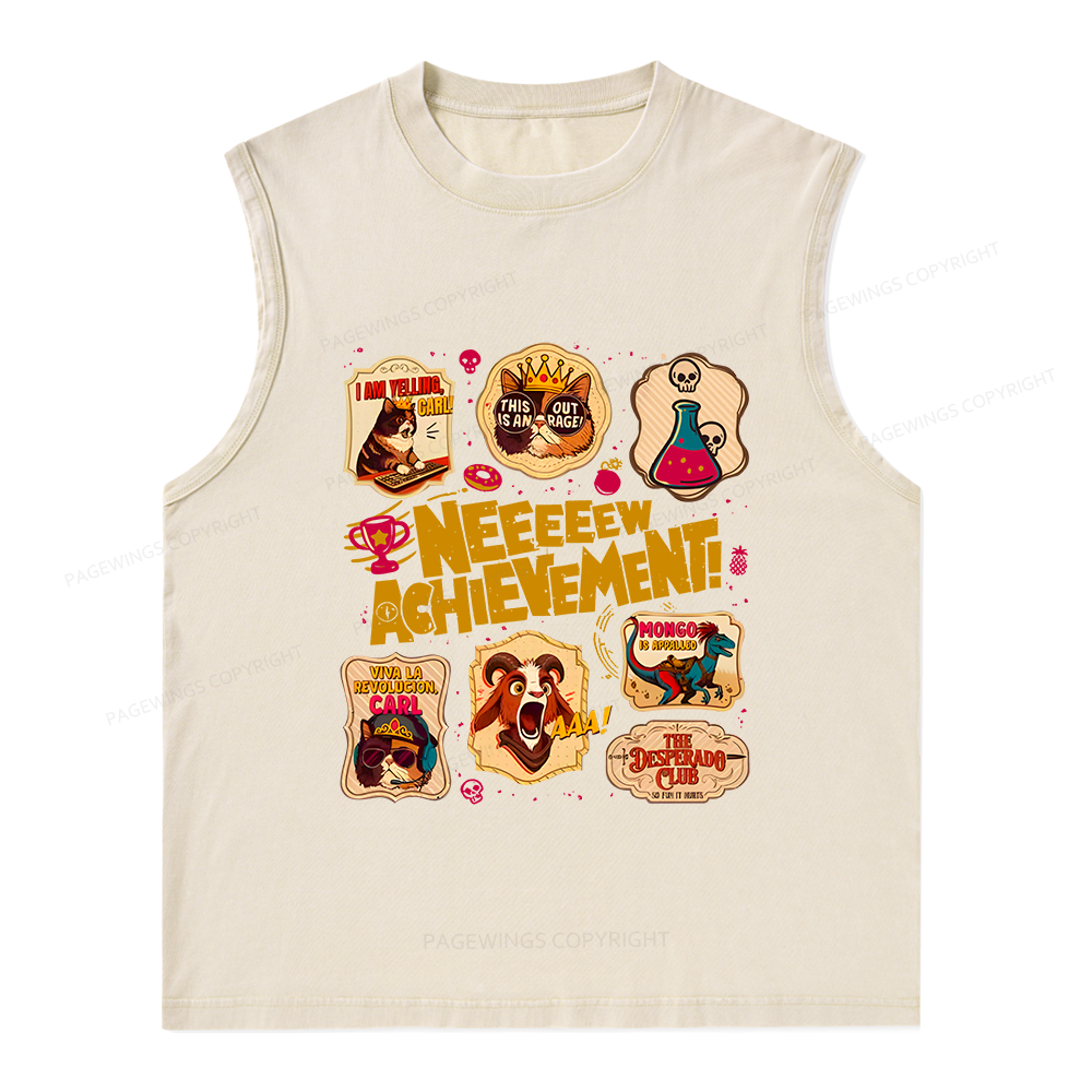 Pagewings New Achievement Unisex Washed Tank Top