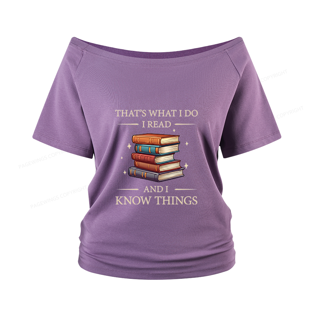Pagewings Book Nerd Women Off Shoulder T-shirts