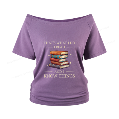 Pagewings Book Nerd Women Off Shoulder T-shirts
