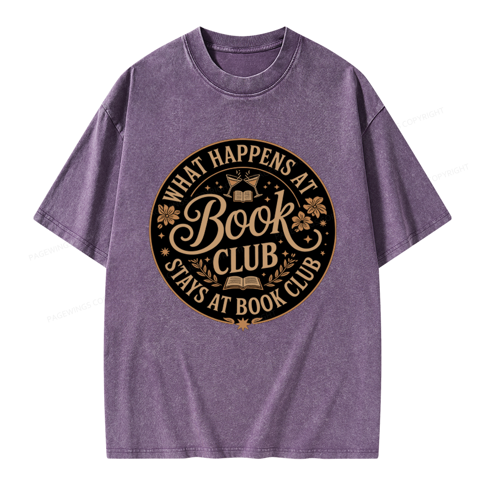 Pagewings Book Club Unisex Washed T-shirt