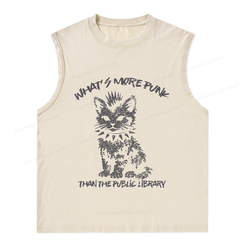 Pagewings What's More Punk Than The Public Library Unisex Washed Tank Top