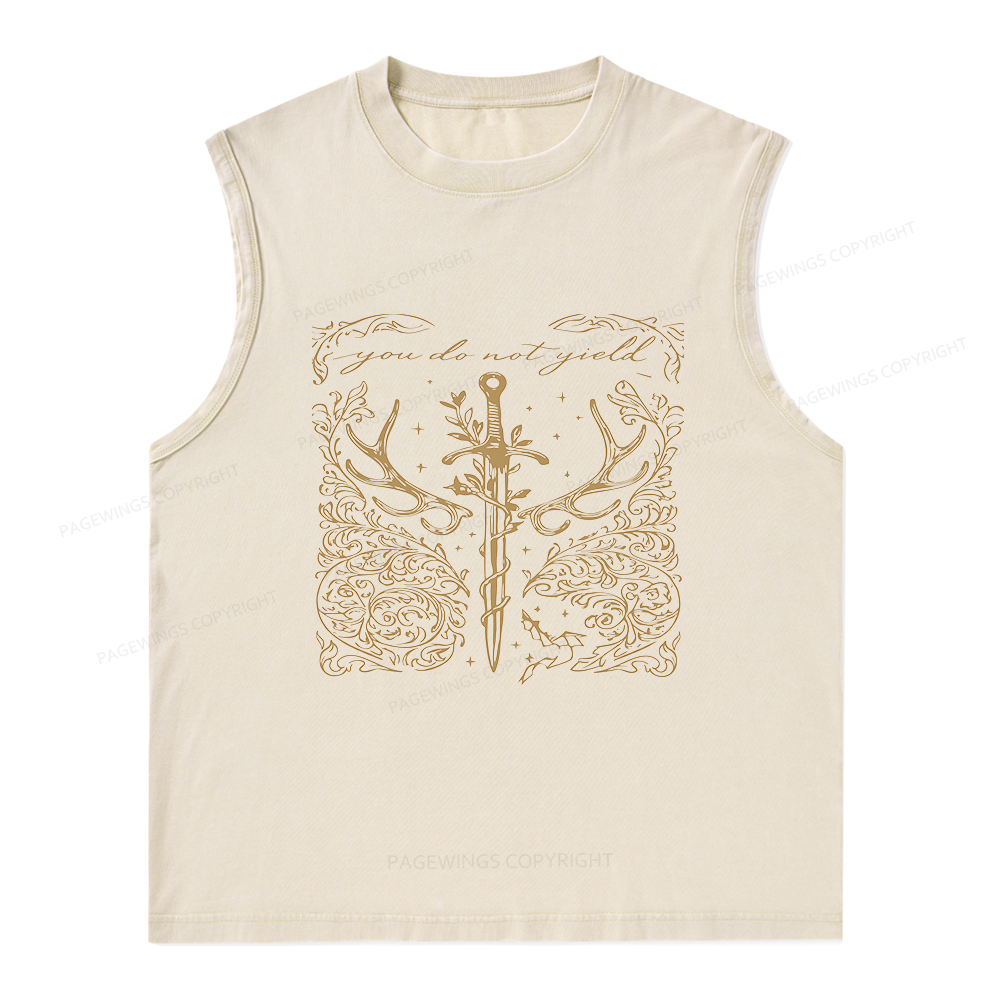 Pagewings You Do Not Yield Unisex Washed Tank Top