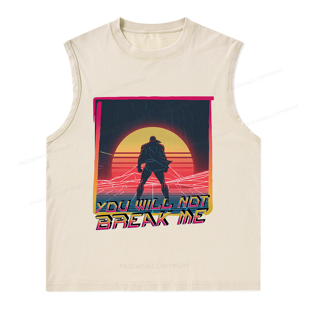 Pagewings You Will Not Break Me Unisex Washed Tank Top