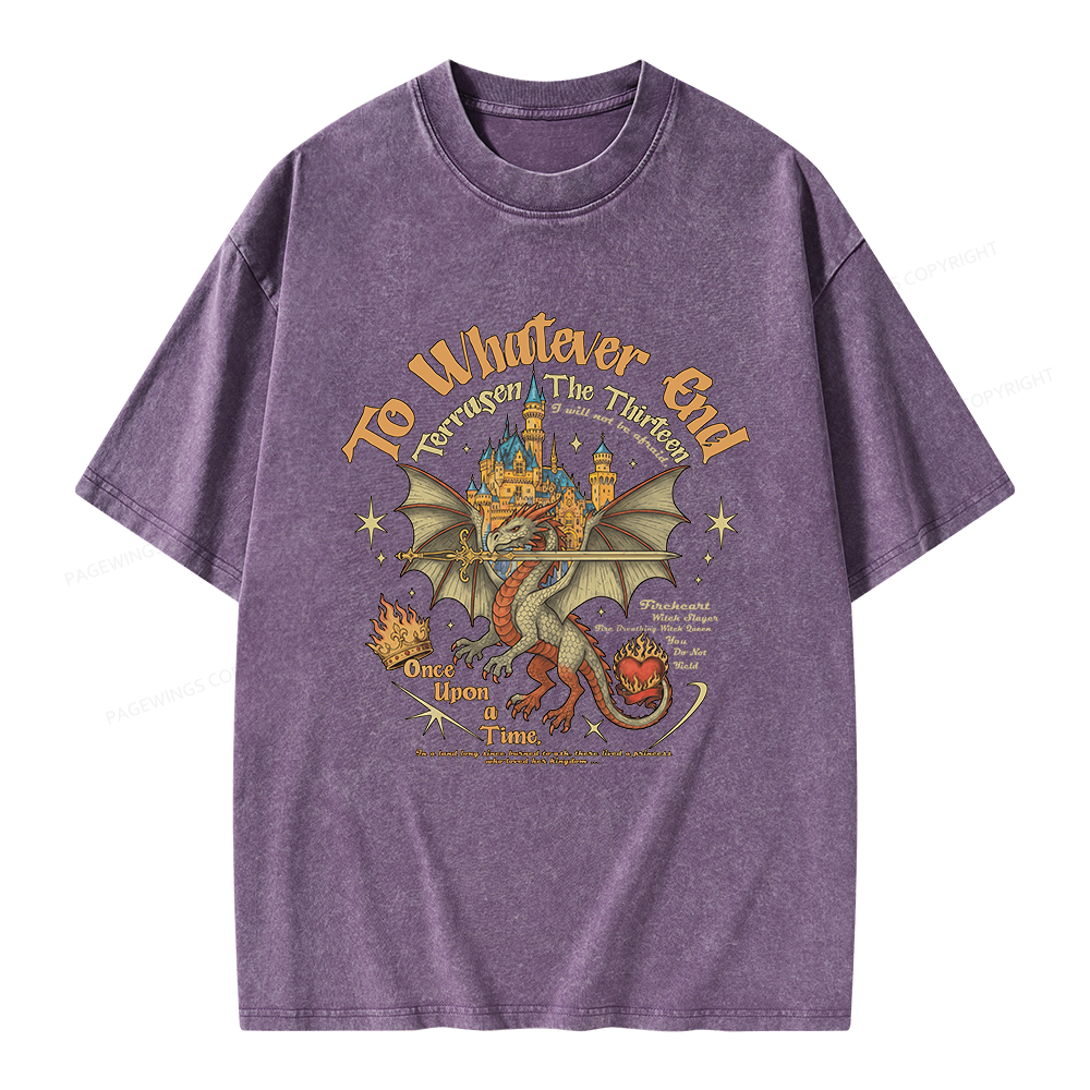 Pagewings To Whatever End Unisex Washed T-shirt