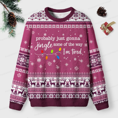 Pagewings Christmas Jingle Song Unisex Ugly Light Knit Sweatshirt