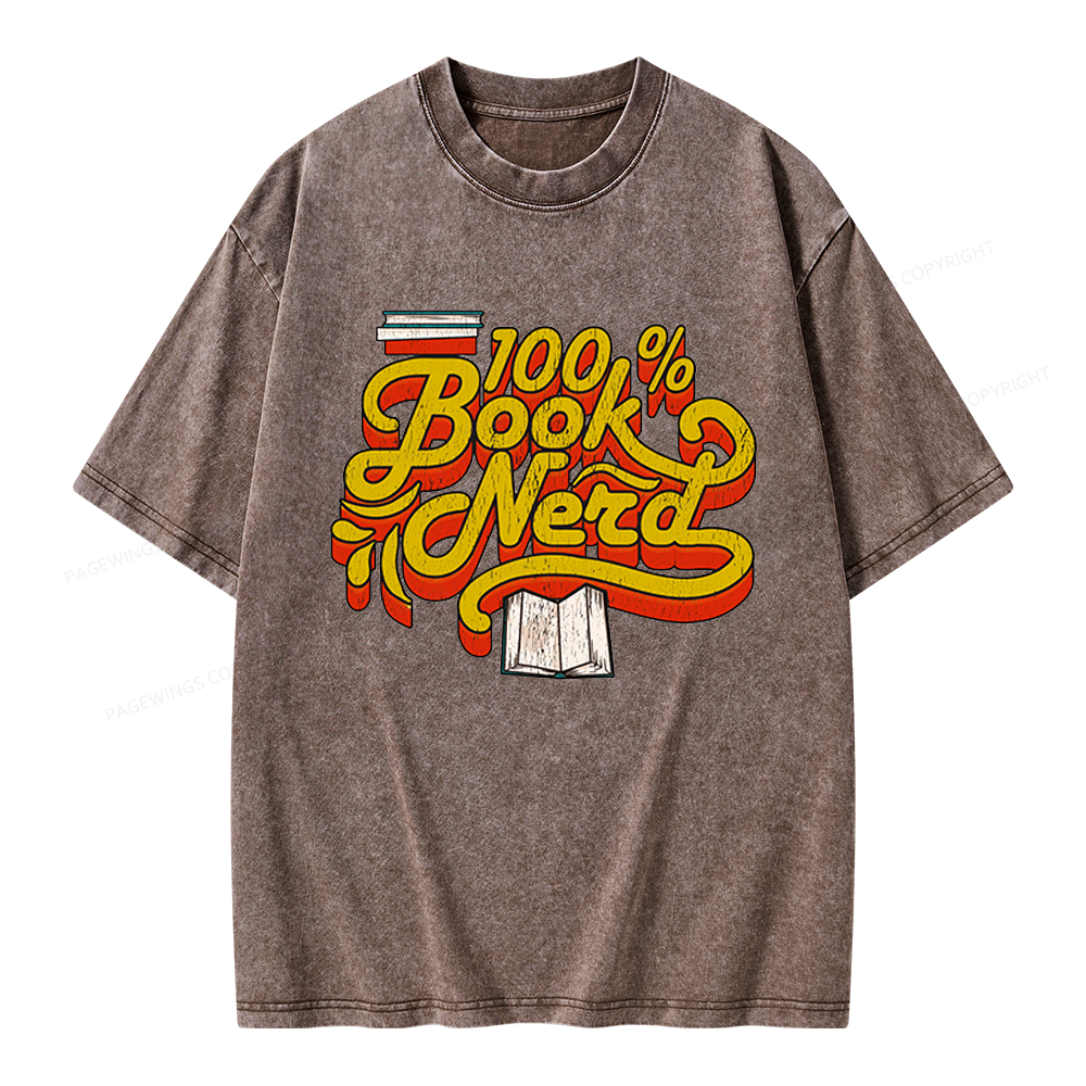Pagewings Book Nerd Unisex Washed T-shirt