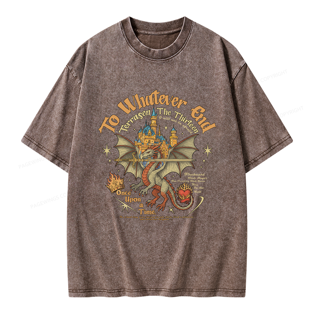 Pagewings To Whatever End Unisex Washed T-shirt