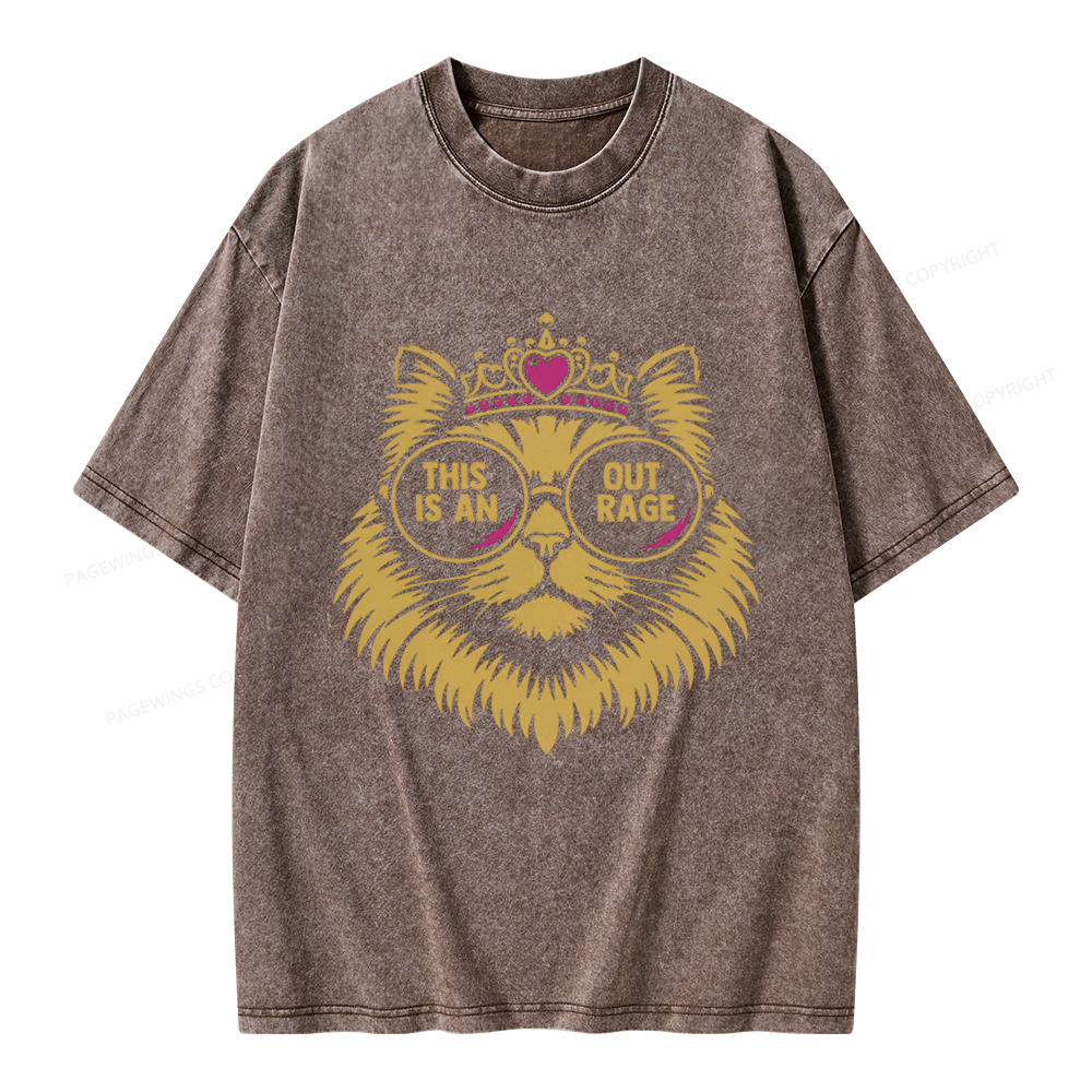 Pagewings This Is An Outrage Unisex Washed T-shirt