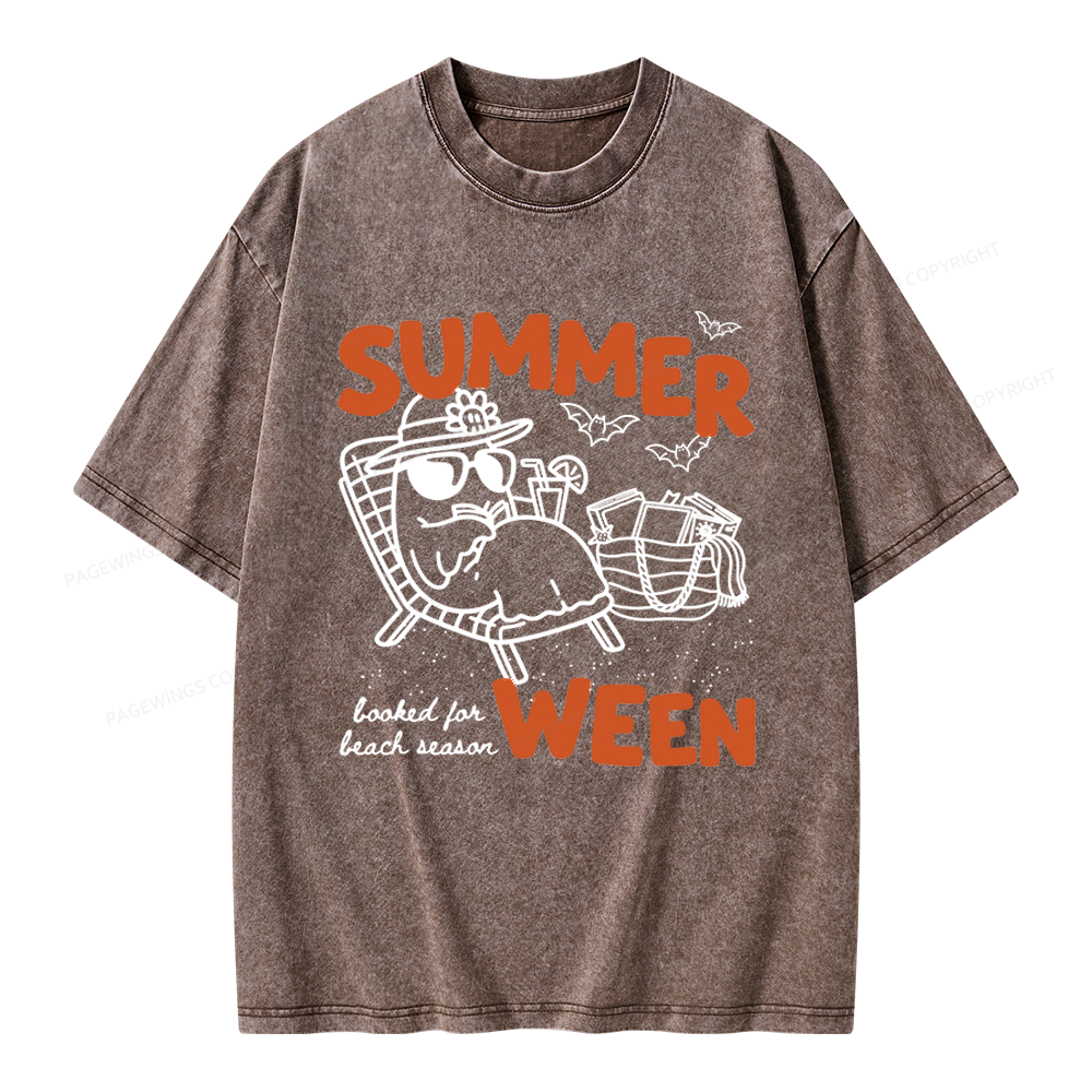 Pagewings Summerween Unisex Washed T-shirt
