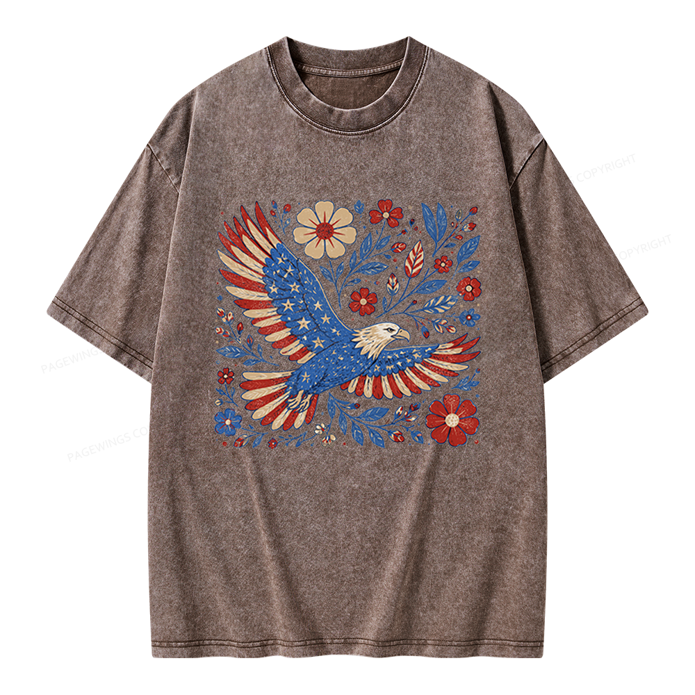 Pagewings Freedom Unisex Washed T-shirt