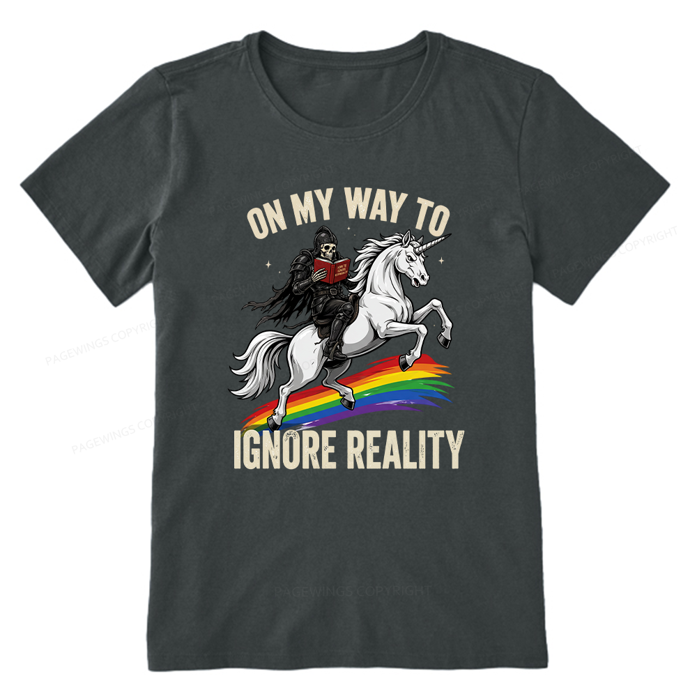 Pagewings On My Way To Ignore Reality Unisex Classic T-shirt