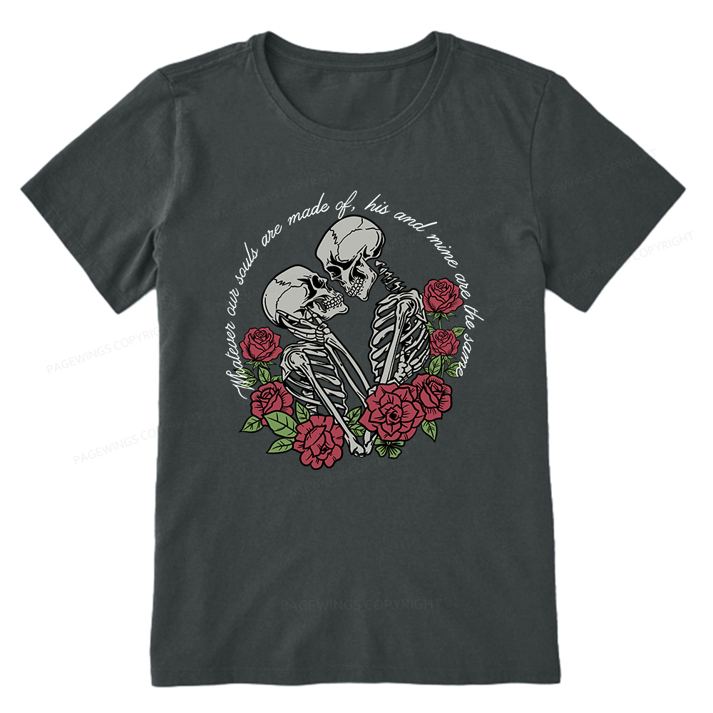 Pagewings Gothic Romance Skeleton Lovers Unisex Classic T-shirt