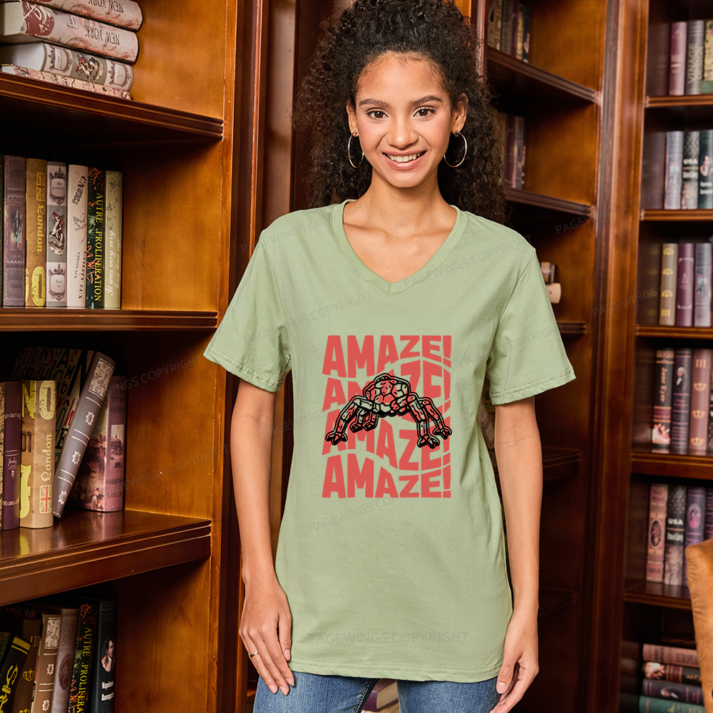 Pagewings Space V-neck T-shirt