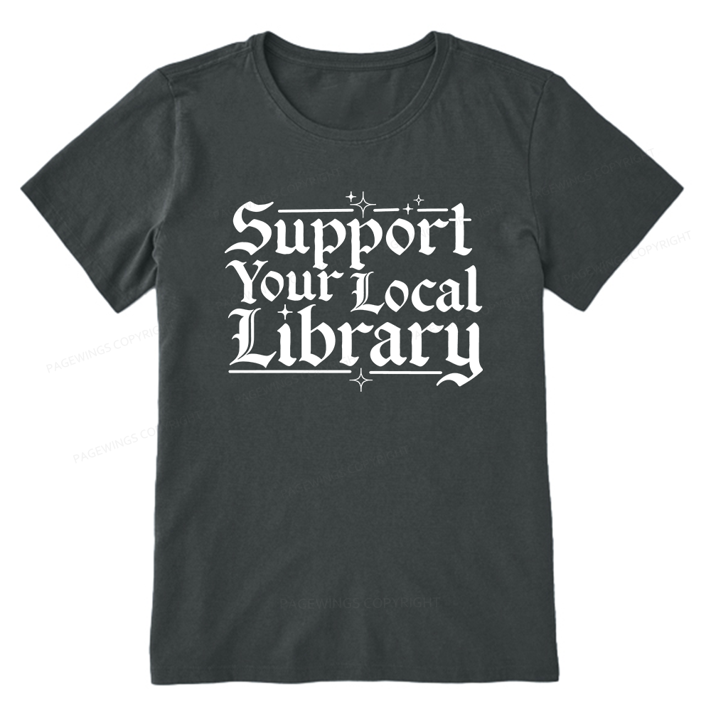 Pagewings Support Your Local Library Unisex Classic T-shirt