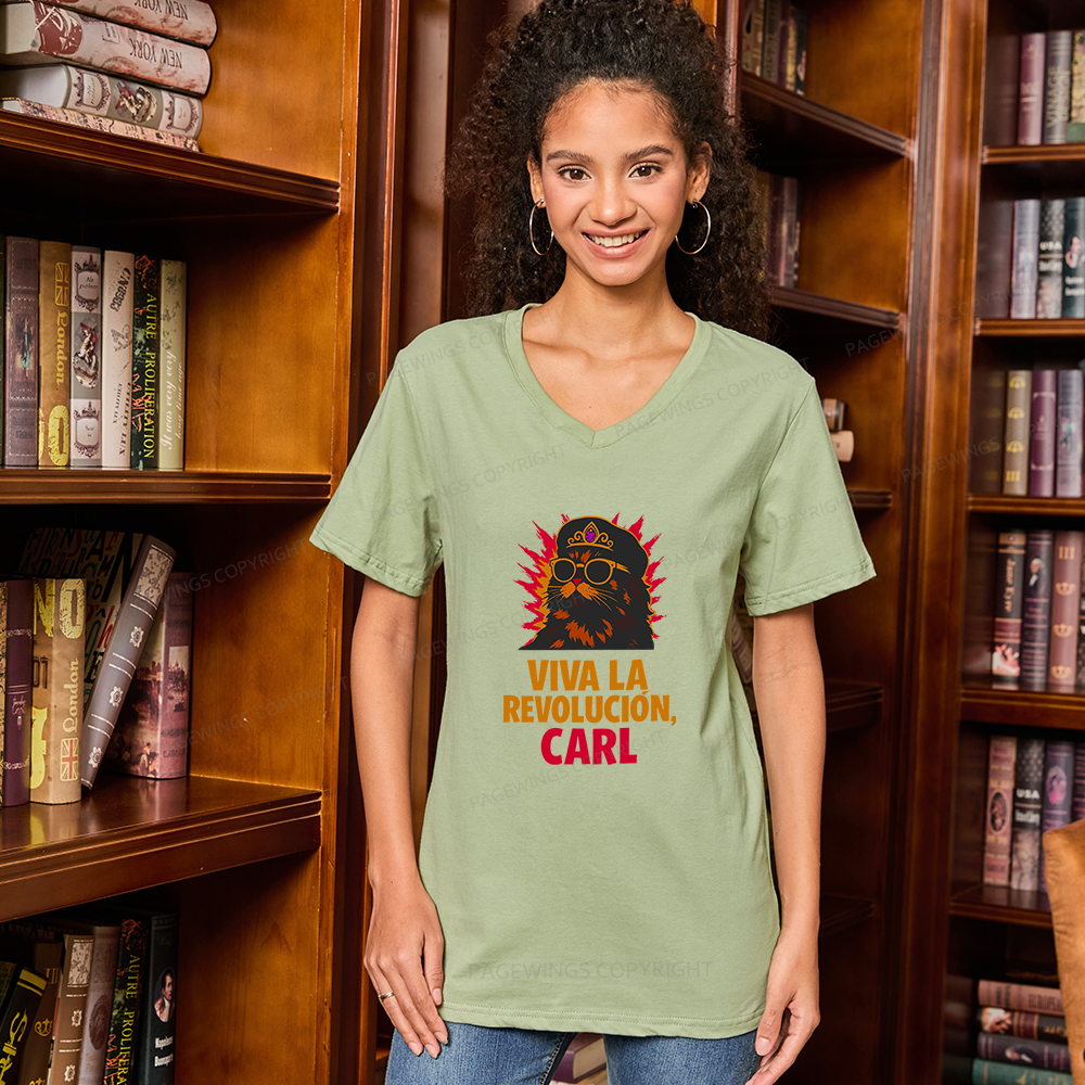 Pagewings Viva La Revolucion V-neck T-shirt