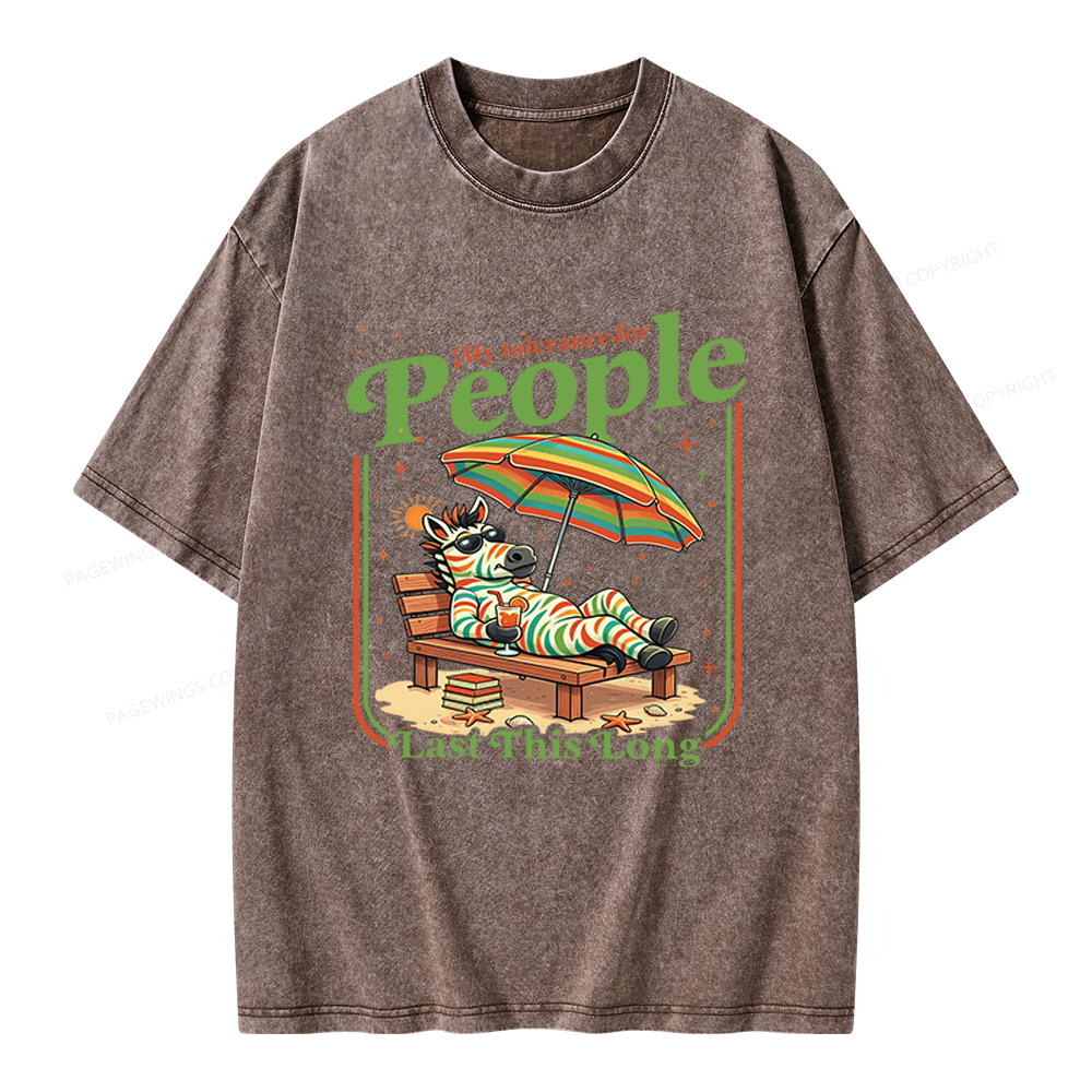 Pagewings Funny Zebra Unisex Washed T-shirt