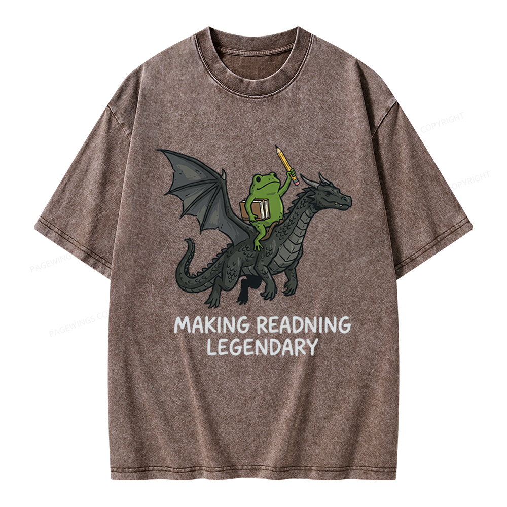 Pagewings Making Reading Legendary Unisex Washed T-shirt