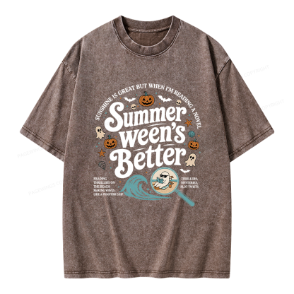 Pagewings Summer Ween's Better Unisex Washed T-shirt