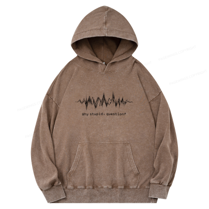 Pagewings Why Stupid Question Unisex Washed Hoodie