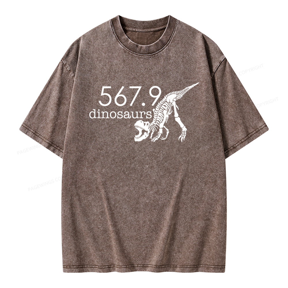 Pagewings 567.9 Dinosaur Unisex Washed T-shirt