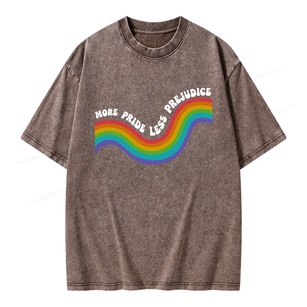 Pagewings More Pride Less Prejudice Unisex Washed T-shirt