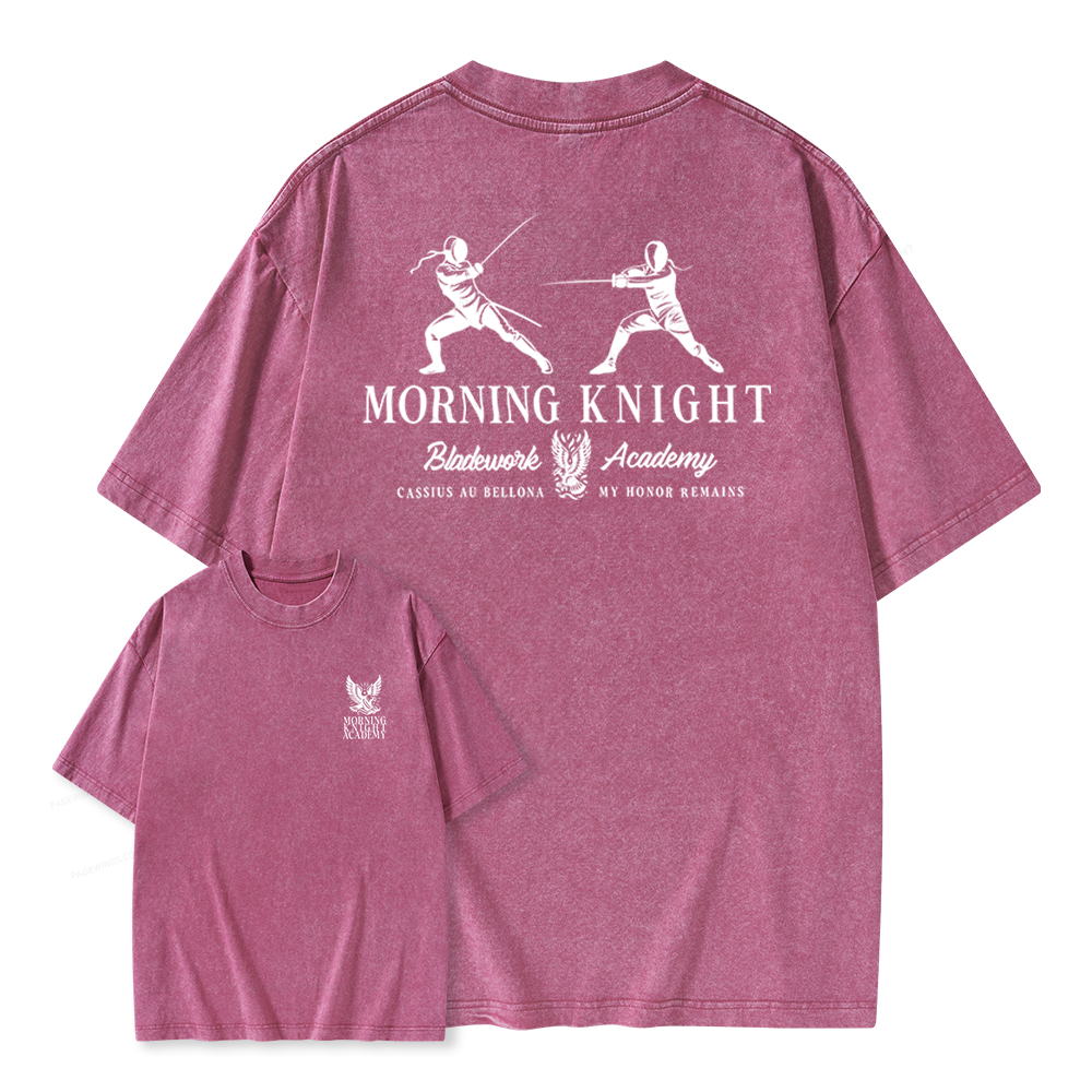 Pagewings Morning Knight Unisex Washed T-shirt