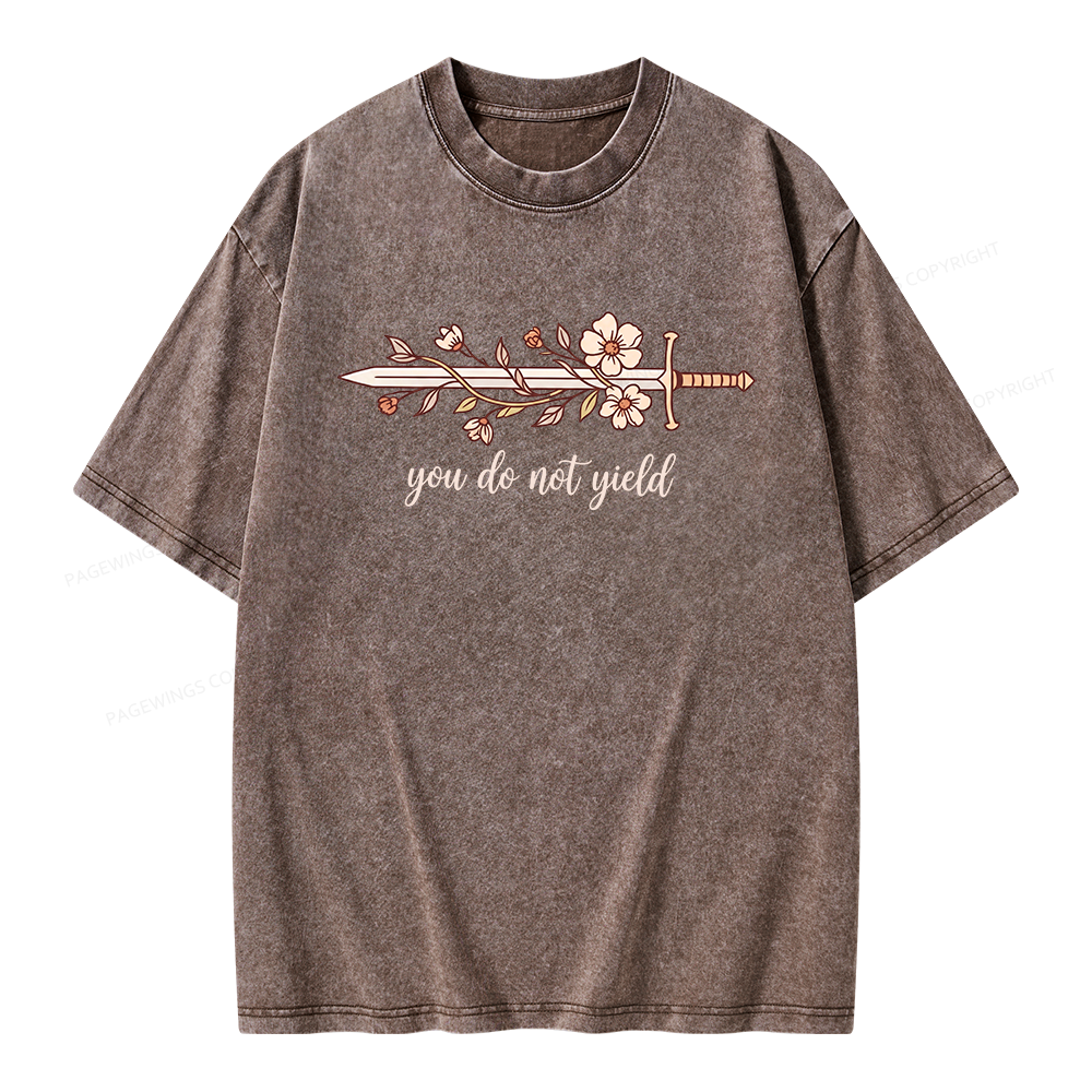 Pagewings You Do Not Yield Unisex Washed T-shirt