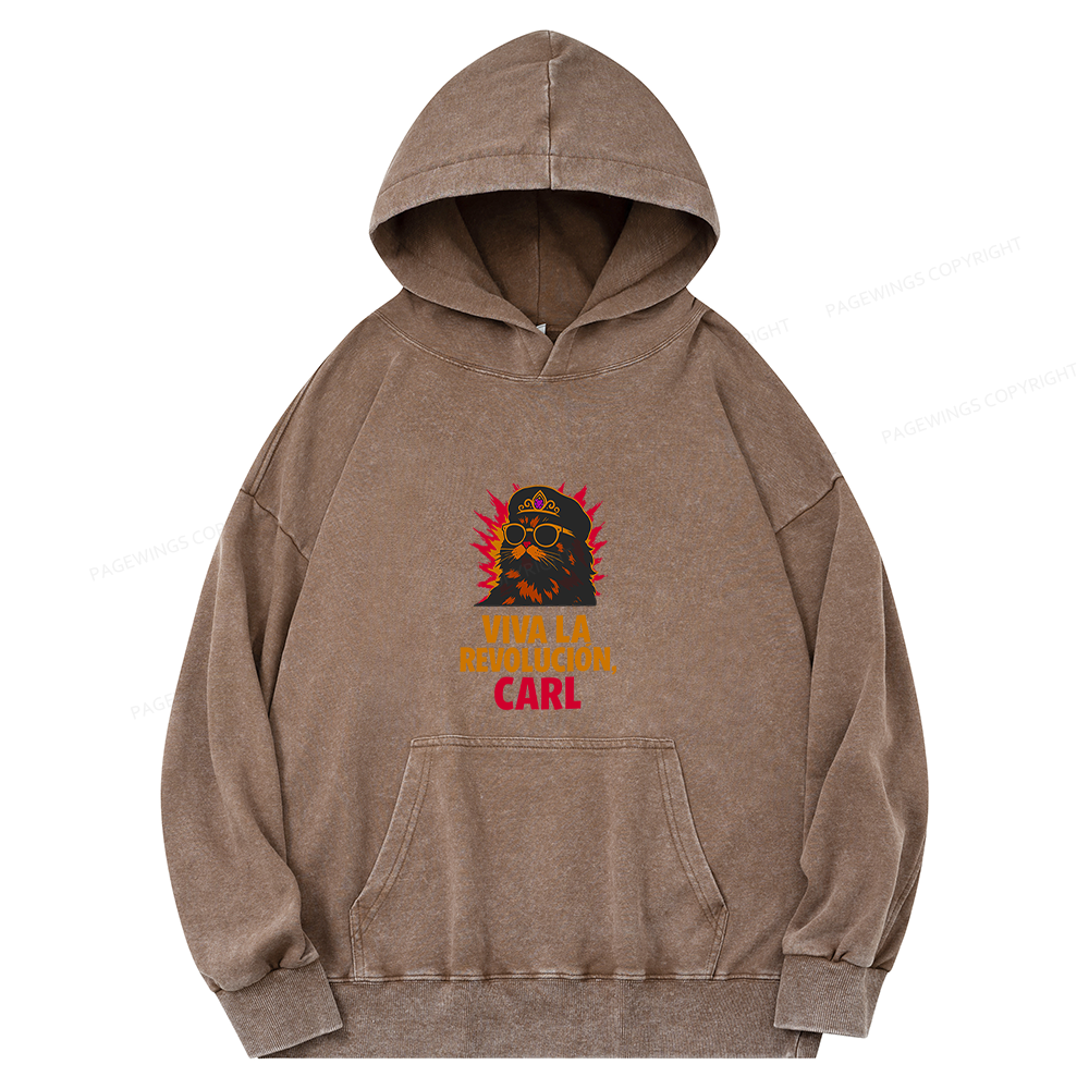 Pagewings Viva La Revolucion Unisex Washed Hoodie