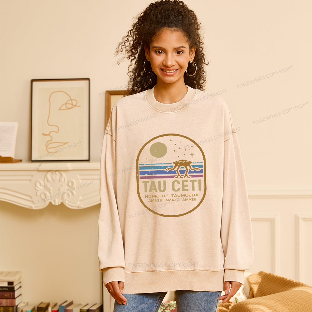 Pagewings Sci‑Fi Fan Unisex Washed Sweatshirt