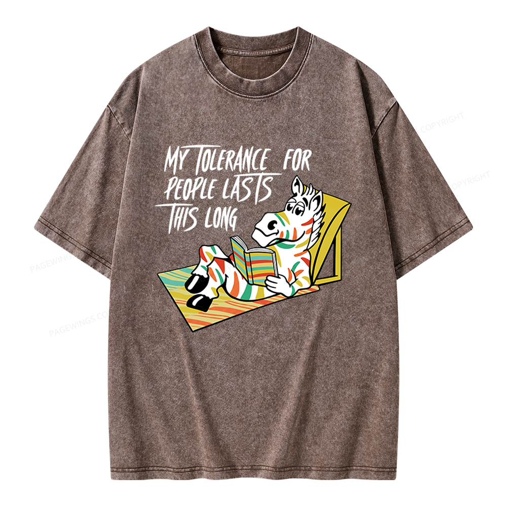 Pagewings Funny Zebra Unisex Washed T-shirt