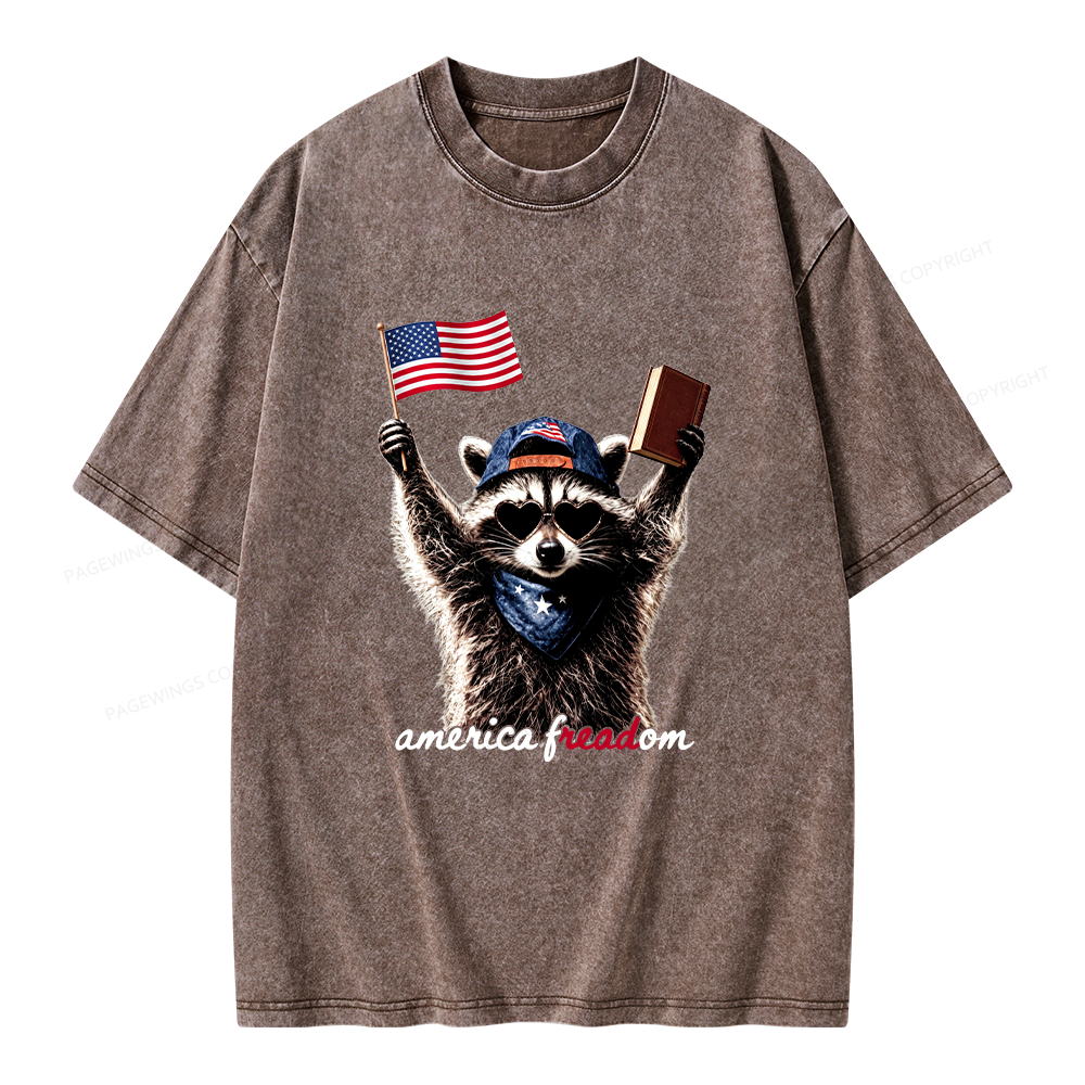 Pagewings Freadom Unisex Washed T-shirt