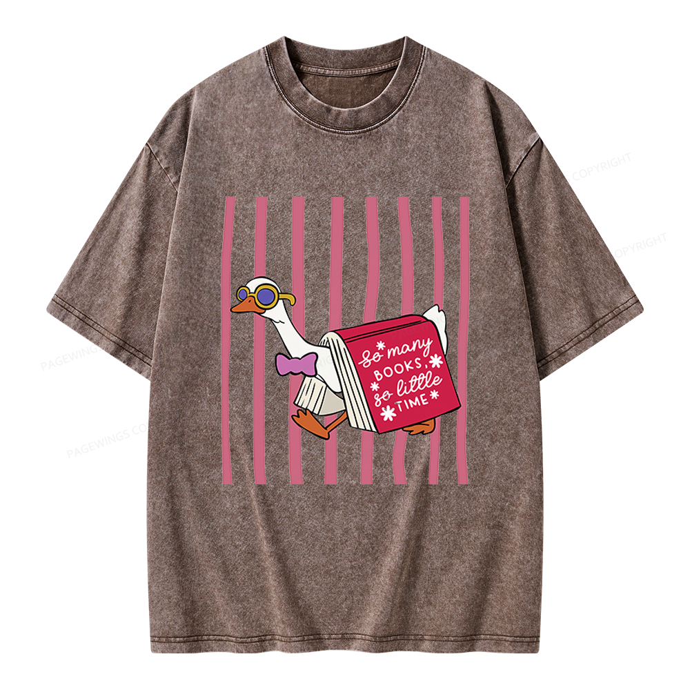 Pagewings So Many Books Unisex Washed T-shirt