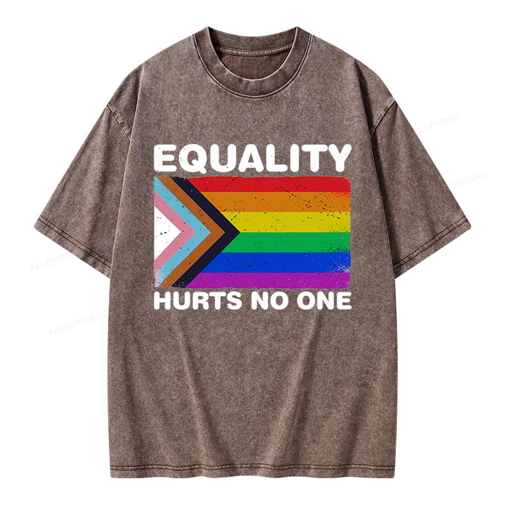 Pagewings Equality Hurts No One Unisex Washed T-shirt
