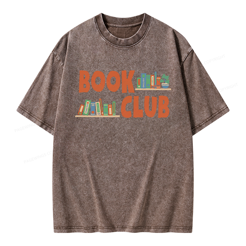 Pagewings Book Club Unisex Washed T-shirt