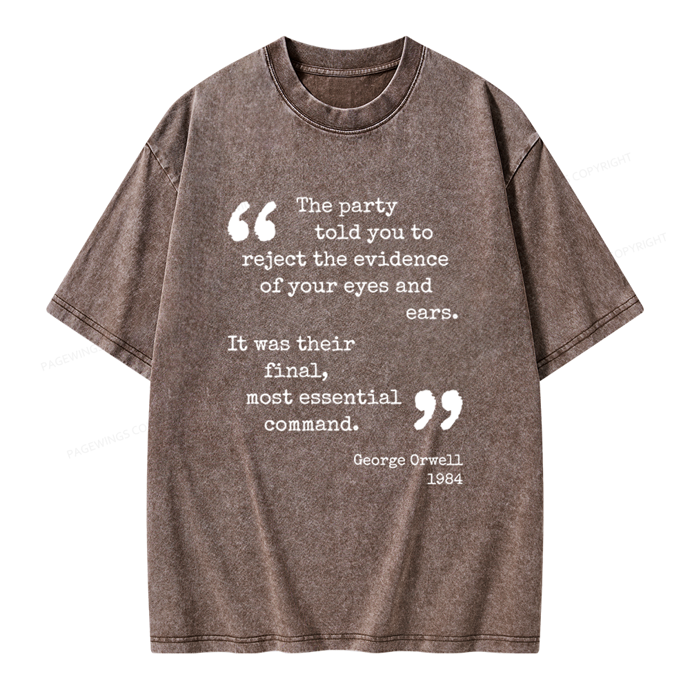 Pagewings It Was Their Final Most Essential Command Unisex Washed T-shirt