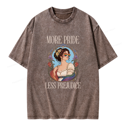 Pagewings More Pride Less Prejudice Unisex Washed T-shirt