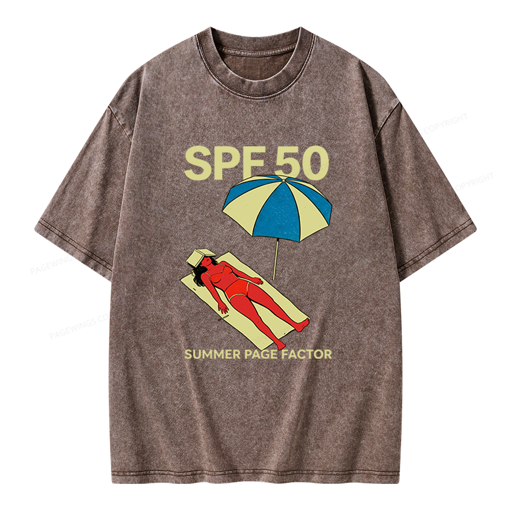 Pagewings Summer Page Factor Unisex Washed T-shirt