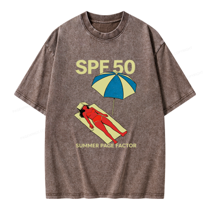 Pagewings Summer Page Factor Unisex Washed T-shirt