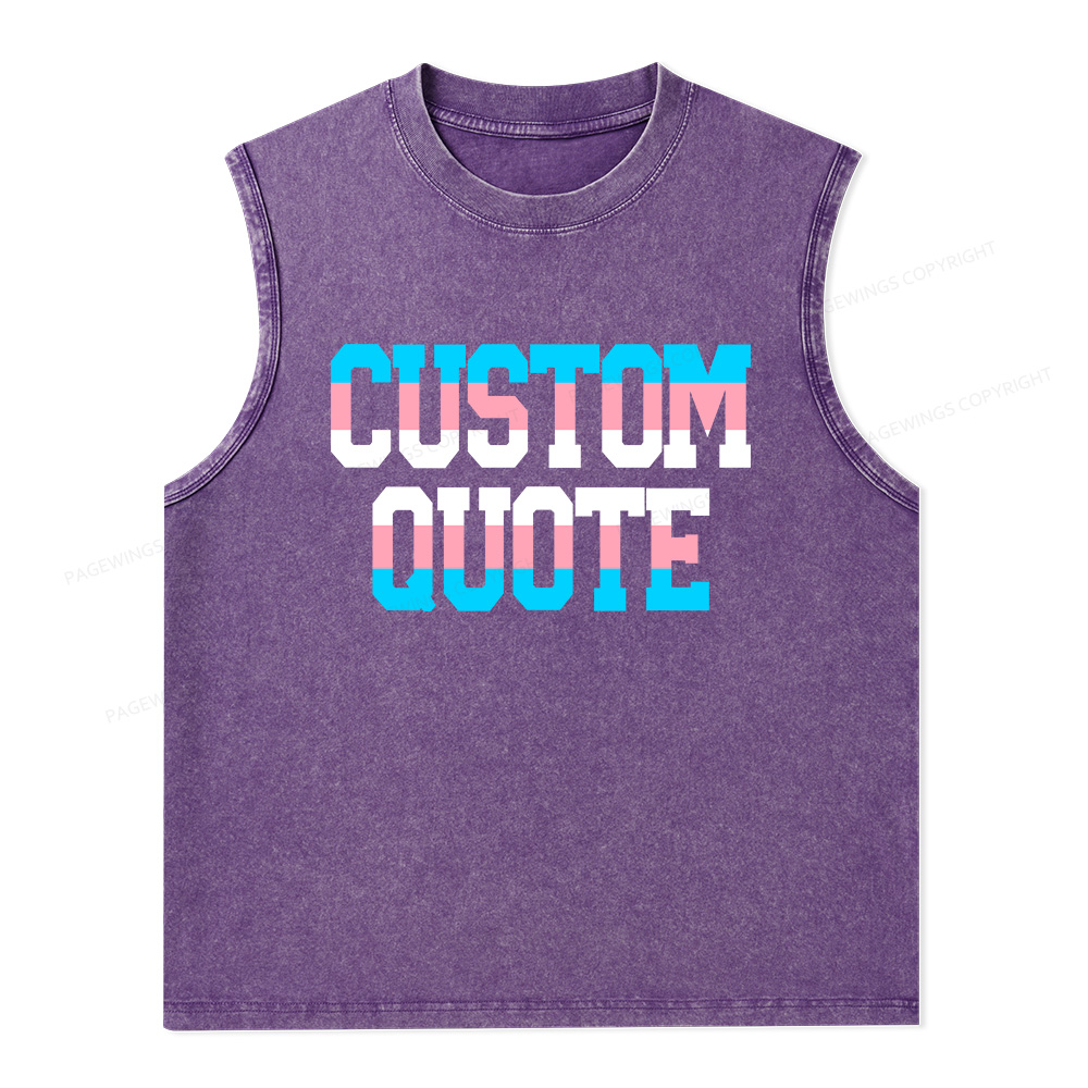 Pagewings Personalized LGBTQ Quote Unisex Washed Tank Top