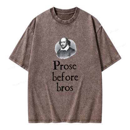 Pagewings Prose Before Bros Unisex Washed T-shirt