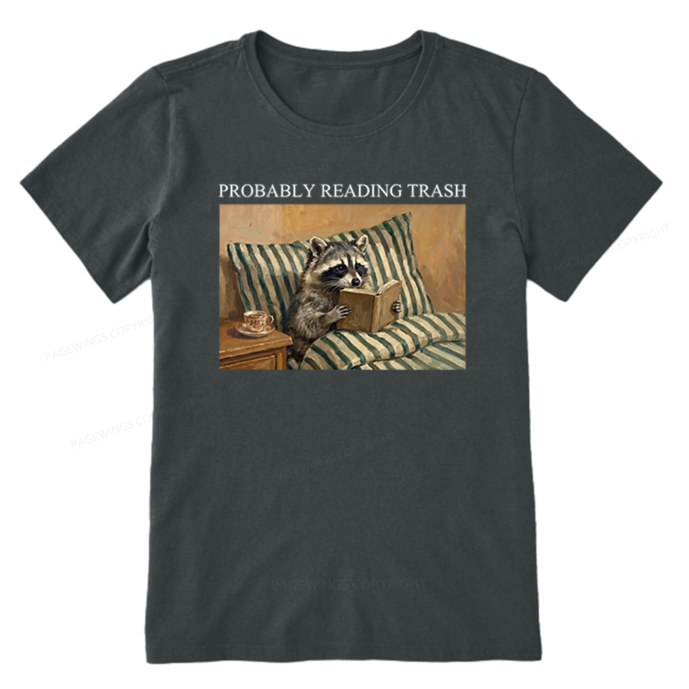 Pagewings Reading Trash Racoon Unisex Classic T-shirt