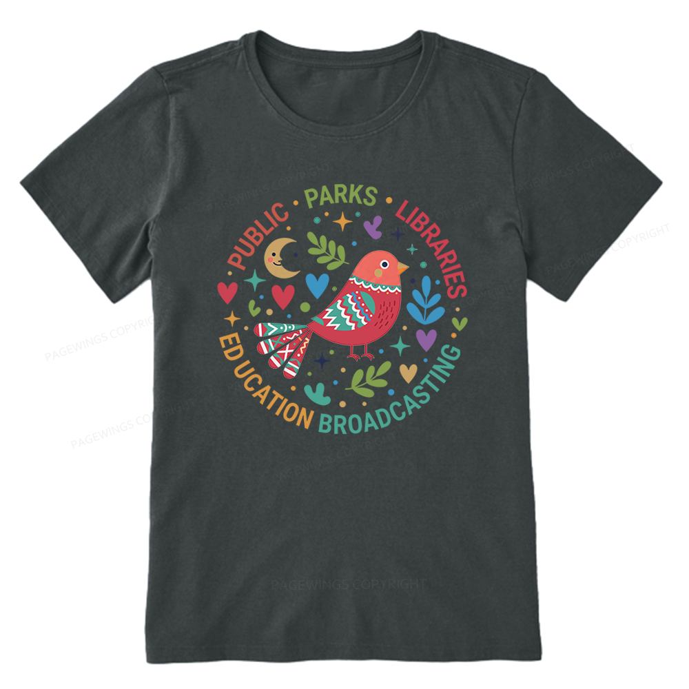Pagewings Public Parks Libraries Education Unisex Classic T-shirt