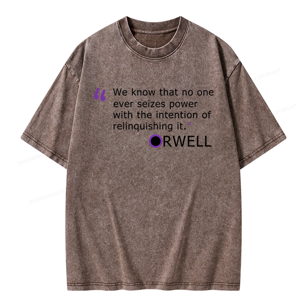 Pagewings Dystopia Quote Unisex Washed T-shirt