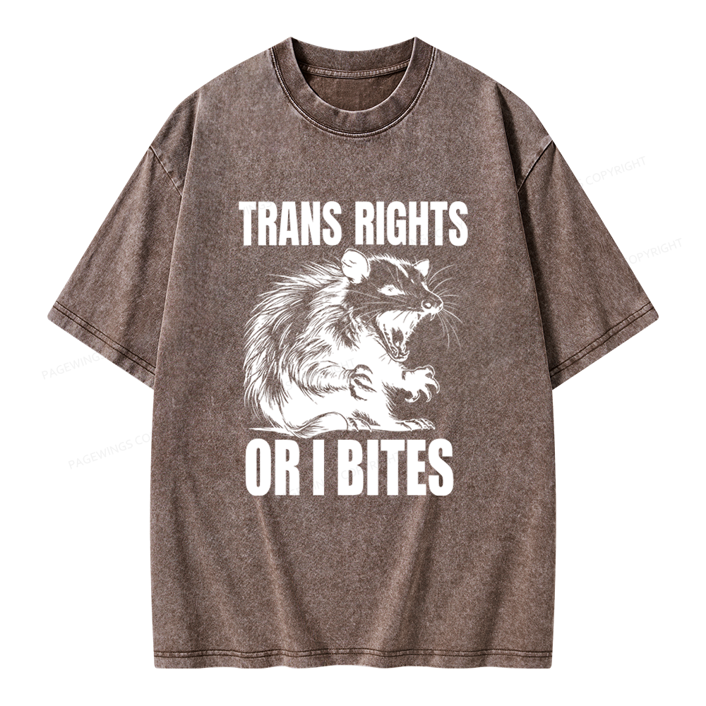 Pagewings Trans Rights Unisex Washed T-shirt