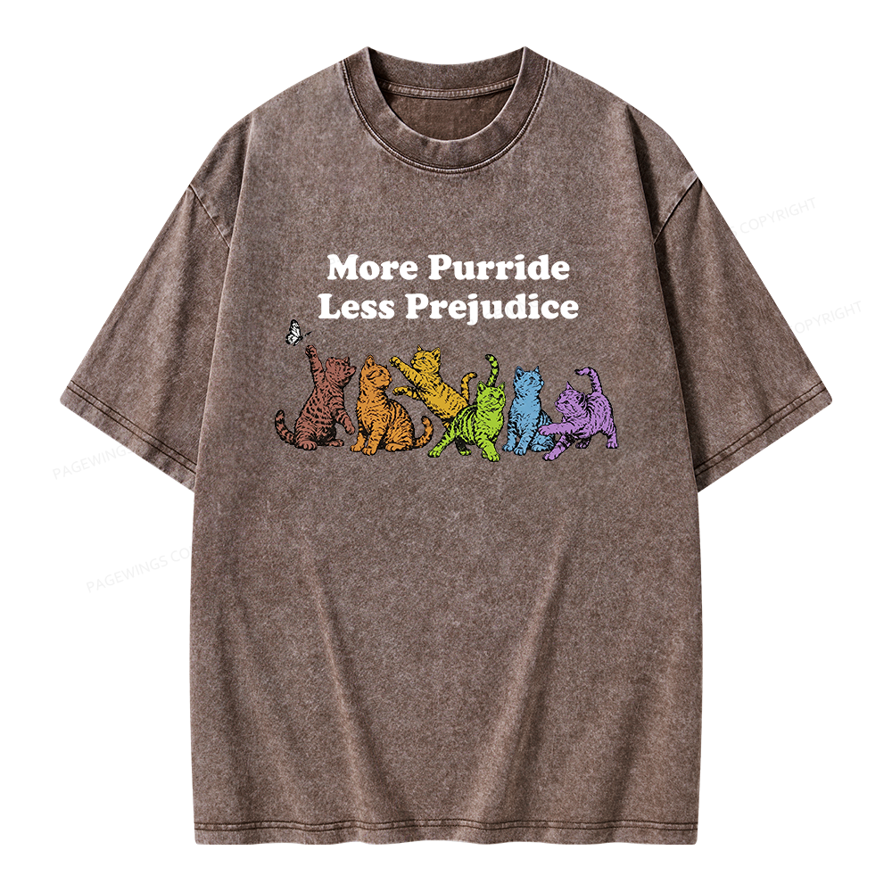 Pagewings More Purride Less Prejudice Unisex Washed T-shirt