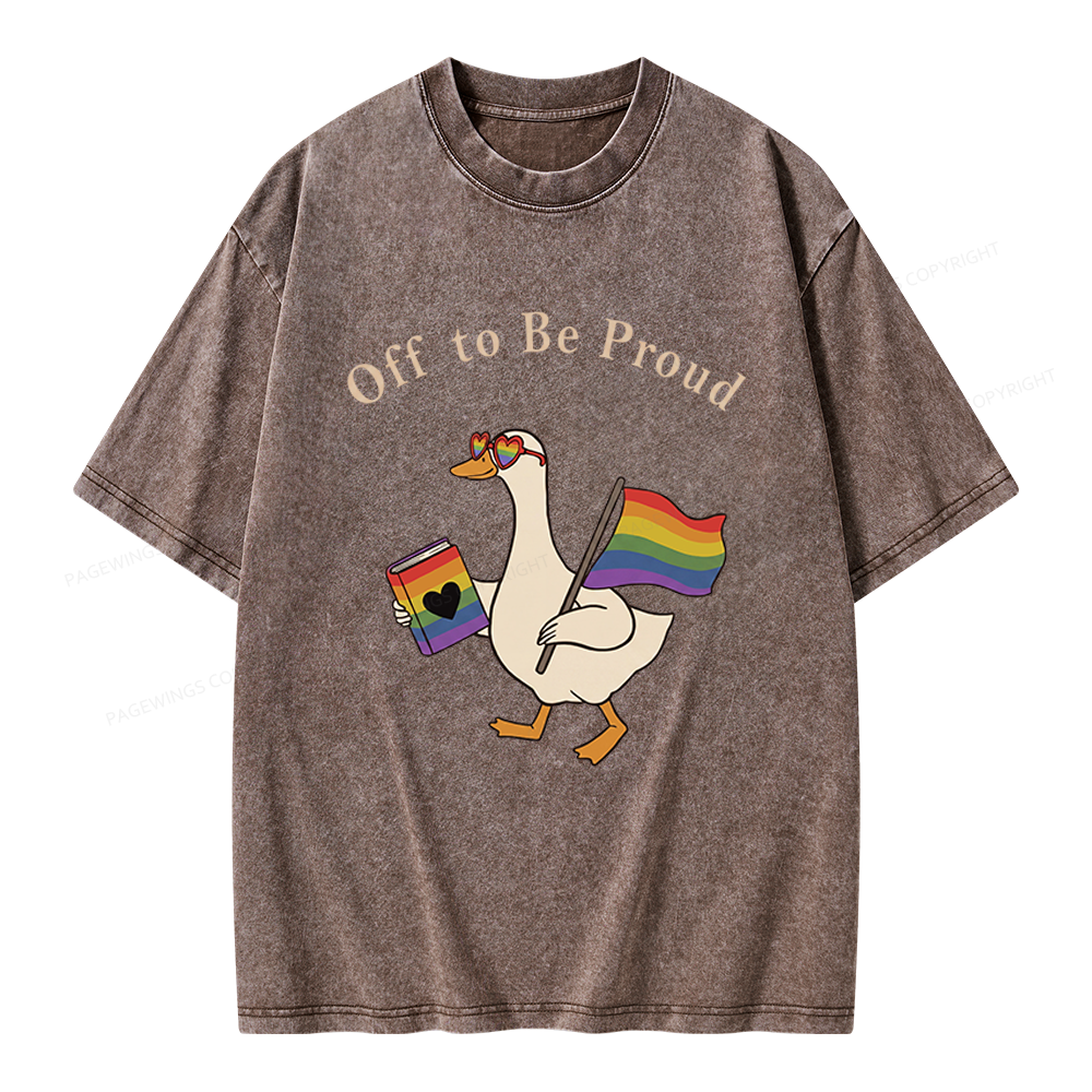 Pagewings Off To Be Pride Unisex Washed T-shirt
