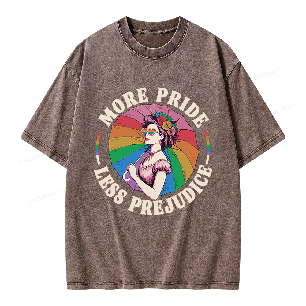 Pagewings More Pride Less Prejudice Unisex Washed T-shirt