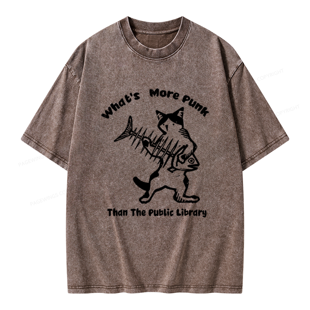 Pagewings What's More Punk Than The Public Library Unisex Washed T-shirt