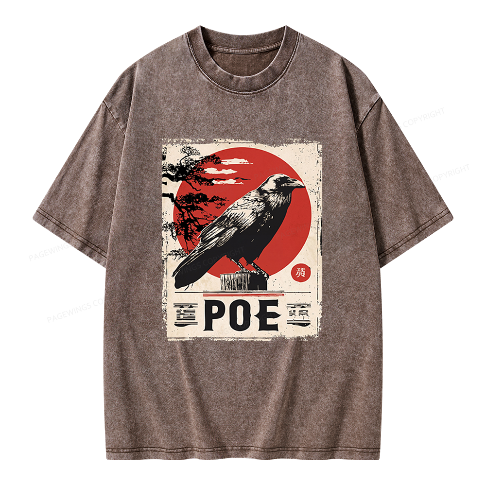 Pagewings Raven Poster Unisex Washed T-shirt